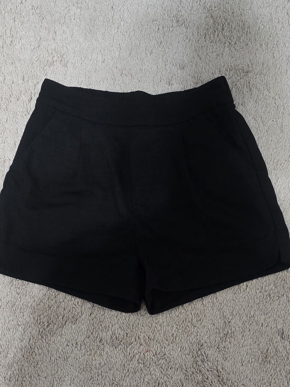 Y2k Classic Black Women's Tailored Shorts, Waistline 26
